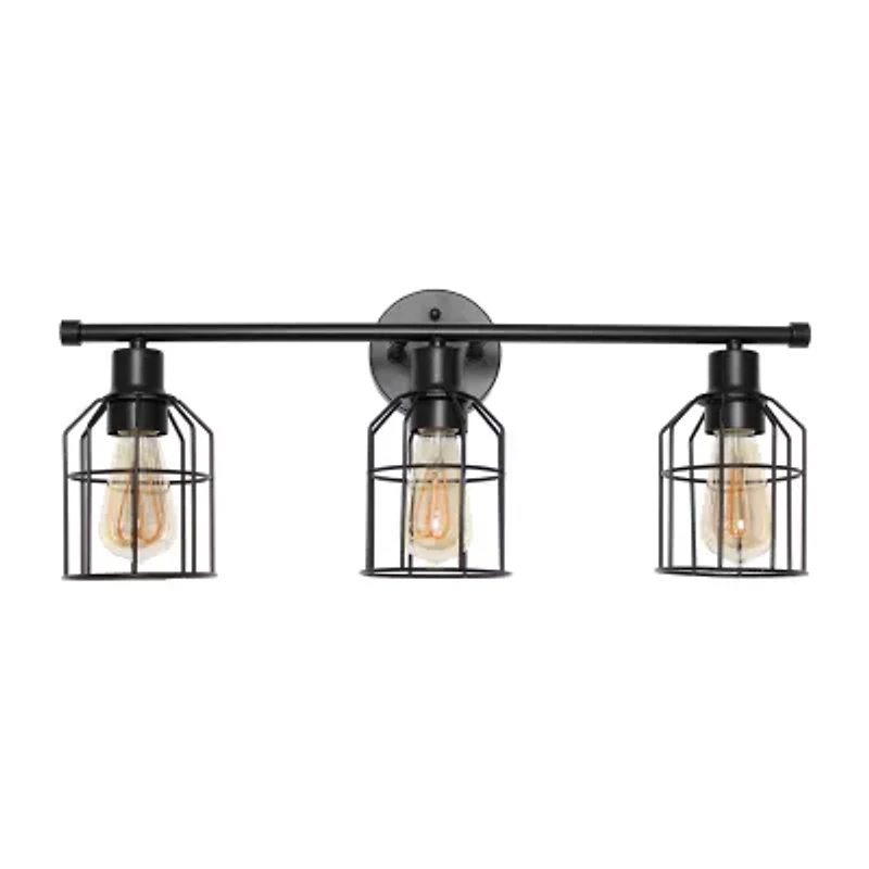 All the Rages Black Industrial Wired Vanity Light