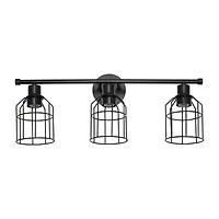 All the Rages Black Industrial Wired Vanity Light
