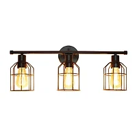 All the Rages Black Industrial Wired Vanity Light