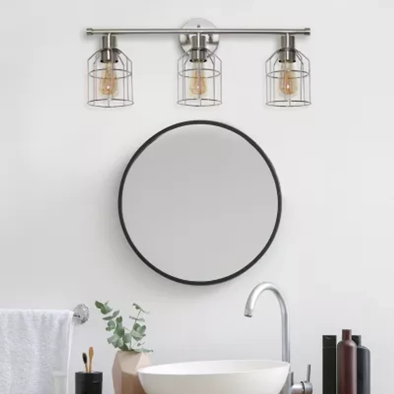 All the Rages Black Industrial Wired Vanity Light