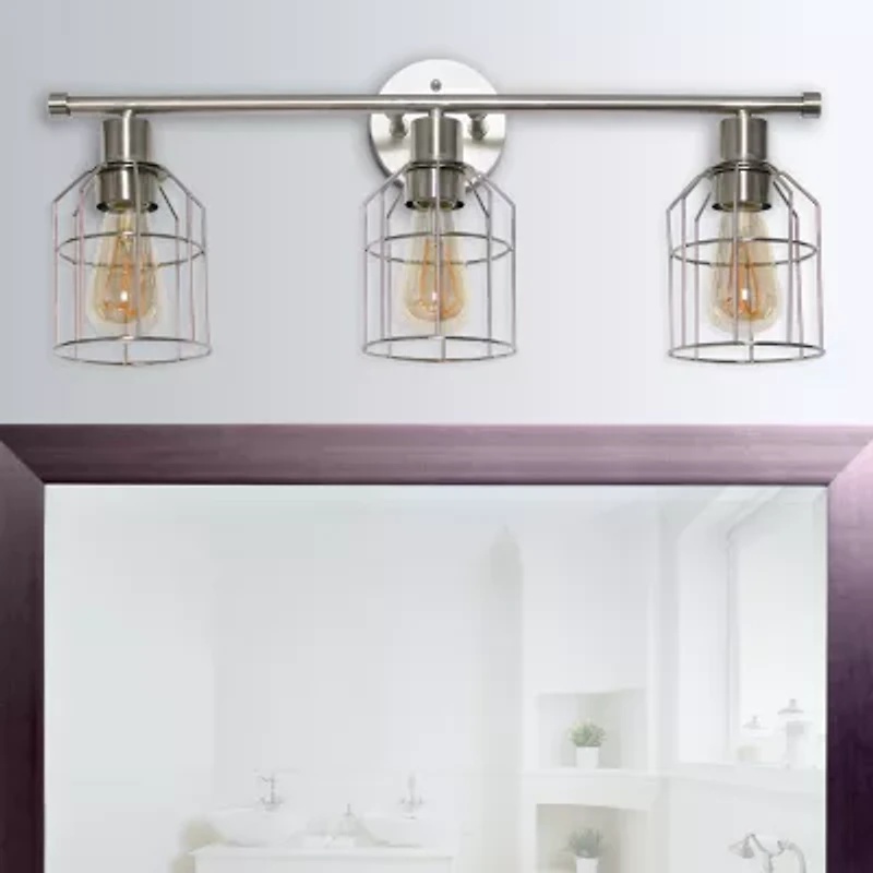 All the Rages Black Industrial Wired Vanity Light