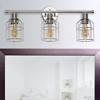 All the Rages Black Industrial Wired Vanity Light