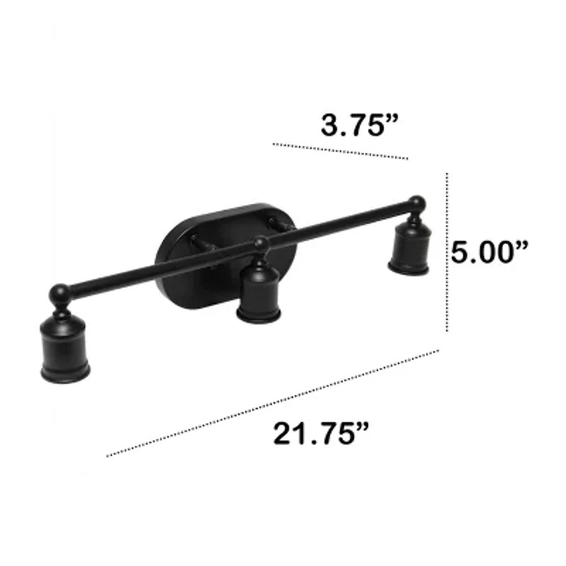 All the Rages Matte Black Industrial Metal Vanity Light