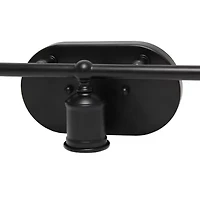 All the Rages Matte Black Industrial Metal Vanity Light