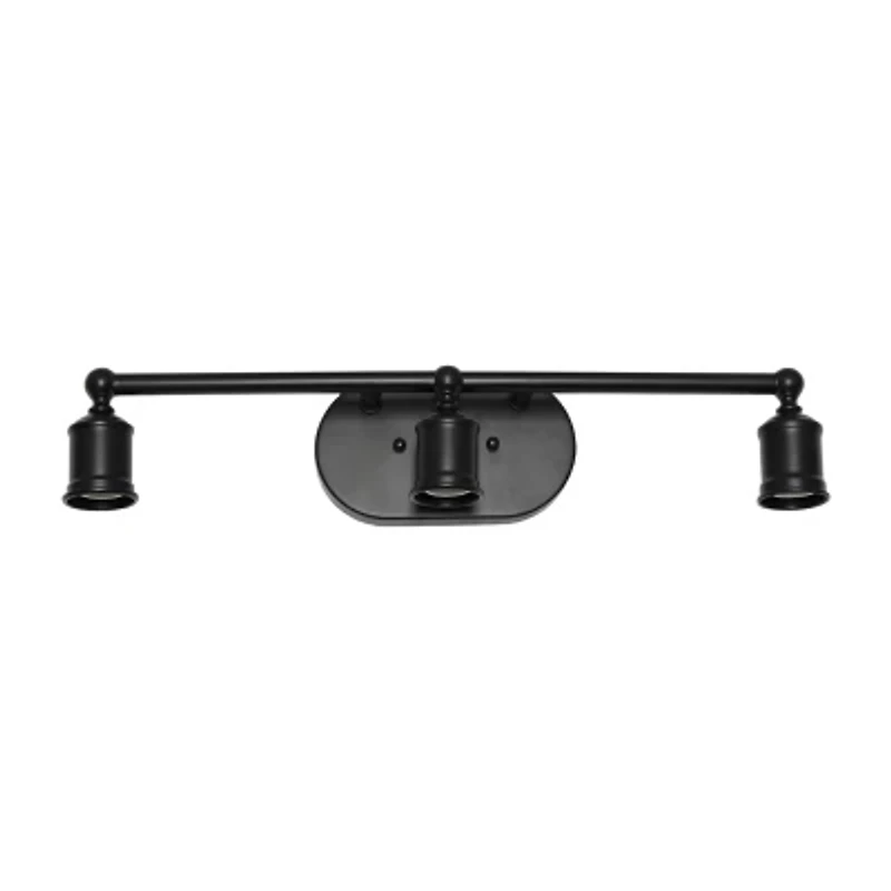 All the Rages Matte Black Industrial Metal Vanity Light