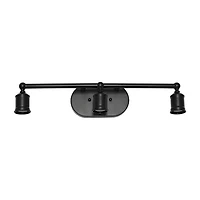 All the Rages Matte Black Industrial Metal Vanity Light
