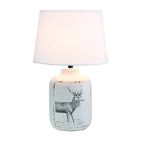 All the Rages Deer Print Ceramic Table Lamp