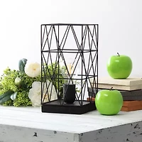 All the Rages Black Geometric Metal Table Lamp