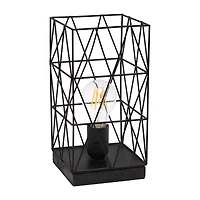 All the Rages Black Geometric Metal Table Lamp