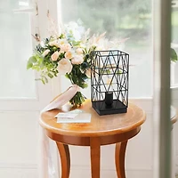 All the Rages Black Geometric Metal Table Lamp