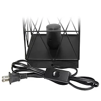 All the Rages Black Geometric Metal Table Lamp