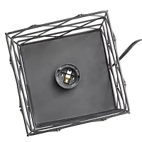 All the Rages Black Geometric Metal Table Lamp