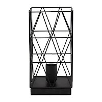 All the Rages Black Geometric Metal Table Lamp