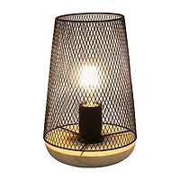 All the Rages Black Wire Mesh Uplight Metal Table Lamp