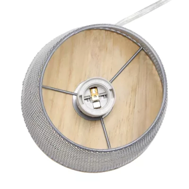 All the Rages Black Wire Mesh Uplight Metal Table Lamp