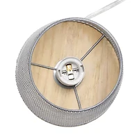 All the Rages Black Wire Mesh Uplight Metal Table Lamp