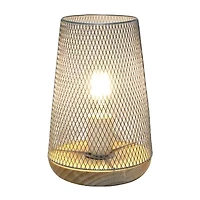 All the Rages Black Wire Mesh Uplight Metal Table Lamp