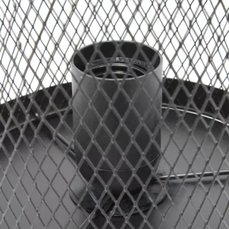 All the Rages Black Mesh Cylindrical Steel Metal Table Lamp