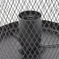 All the Rages Black Mesh Cylindrical Steel Metal Table Lamp