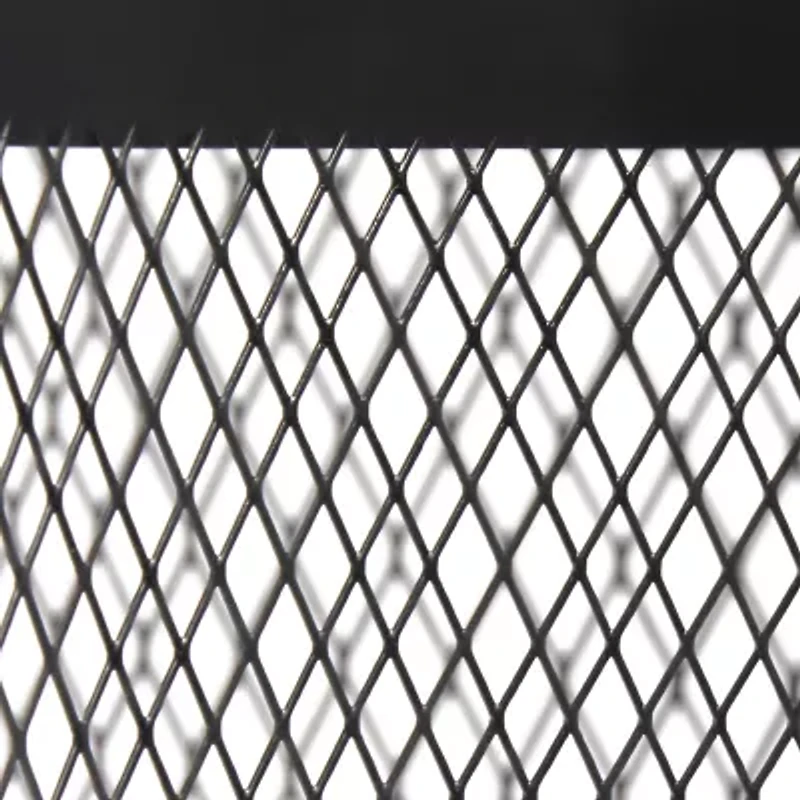 All the Rages Black Mesh Cylindrical Steel Metal Table Lamp