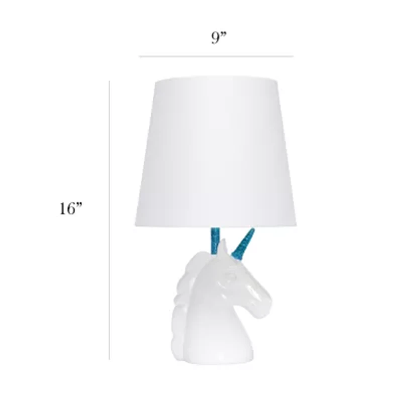 All the Rages Blue Sparkling Unicorn Resin Table Lamp