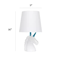 All the Rages Blue Sparkling Unicorn Resin Table Lamp