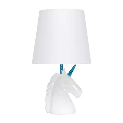 All the Rages Blue Sparkling Unicorn Resin Table Lamp