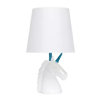 All the Rages Blue Sparkling Unicorn Resin Table Lamp