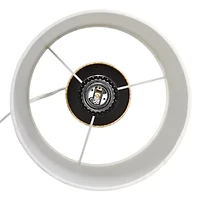 All the Rages Black And White Hammered Usb Metal Table Lamp