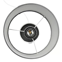 All the Rages Black And White Hammered Usb Metal Table Lamp