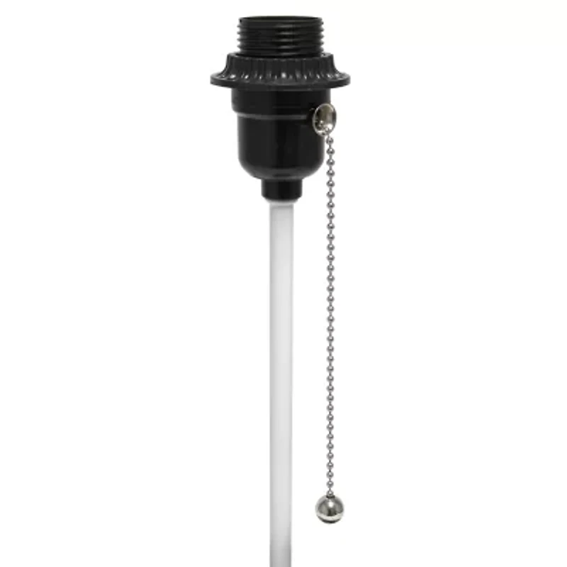 All the Rages Black And White Hammered Usb Metal Table Lamp