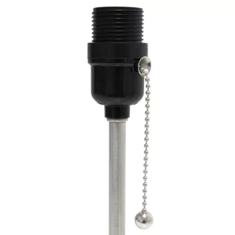 All the Rages Brushed Nickel And Brass Petite Stick Metal Table Lamp