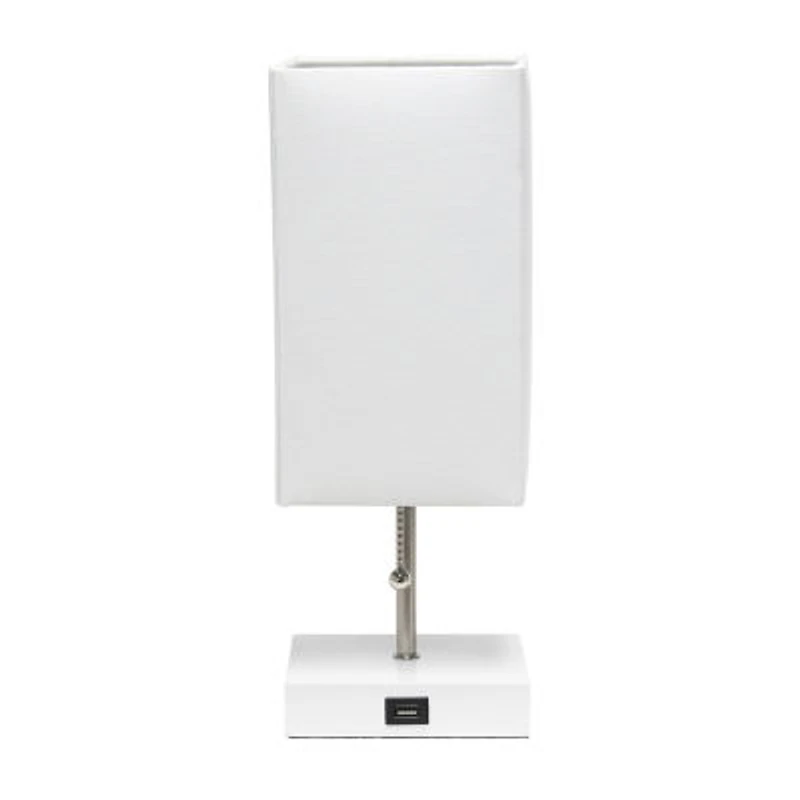 All the Rages Brushed Nickel And Brass Petite Stick Metal Table Lamp
