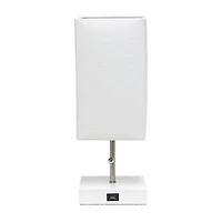 All the Rages Brushed Nickel And Brass Petite Stick Metal Table Lamp