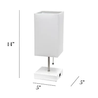 All the Rages Brushed Nickel And Brass Petite Stick Metal Table Lamp