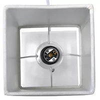 All the Rages Brushed Nickel And Brass Petite Stick Metal Table Lamp