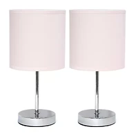 Simple Designs Mini Basic 2 pc Table Lamp Set