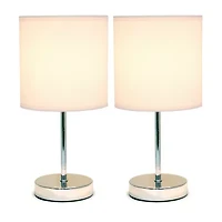 Simple Designs Mini Basic 2 pc Table Lamp Set