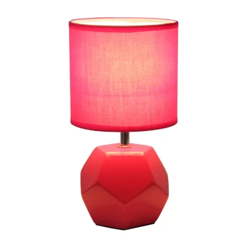 Simple Designs Round Prism Mini Table Lamp