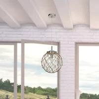 All the Rages Aqua Glass Buoy Hanging Pendant Light