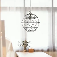 Metal Hexagon Shape Pendant Light