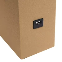 Modern Leather Table Lamp with USB