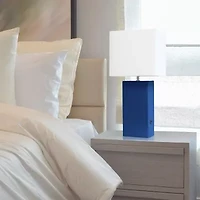 Modern Leather Table Lamp with USB