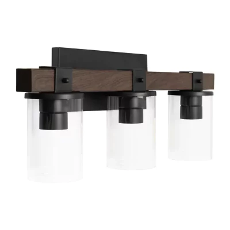 All the Rages 3-Light Vanity With Restored Wood Look Light