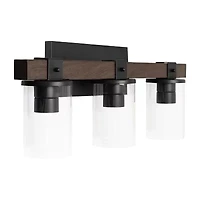 All the Rages 3-Light Vanity With Restored Wood Look Light