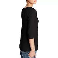 Hanes Womens Round Neck 3/4 Sleeve Active T-Shirt