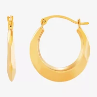 Womens 14K Gold 20mm Round Hoop Earrings
