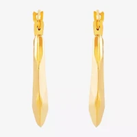 Womens 14K Gold 20mm Round Hoop Earrings