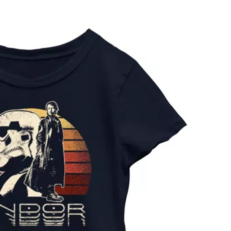 Andor Little & Big Kid Girls Crew Neck Short Sleeve Regular Fit Star Wars Graphic T-Shirt