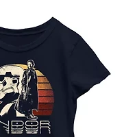Andor Little & Big Kid Girls Crew Neck Short Sleeve Regular Fit Star Wars Graphic T-Shirt